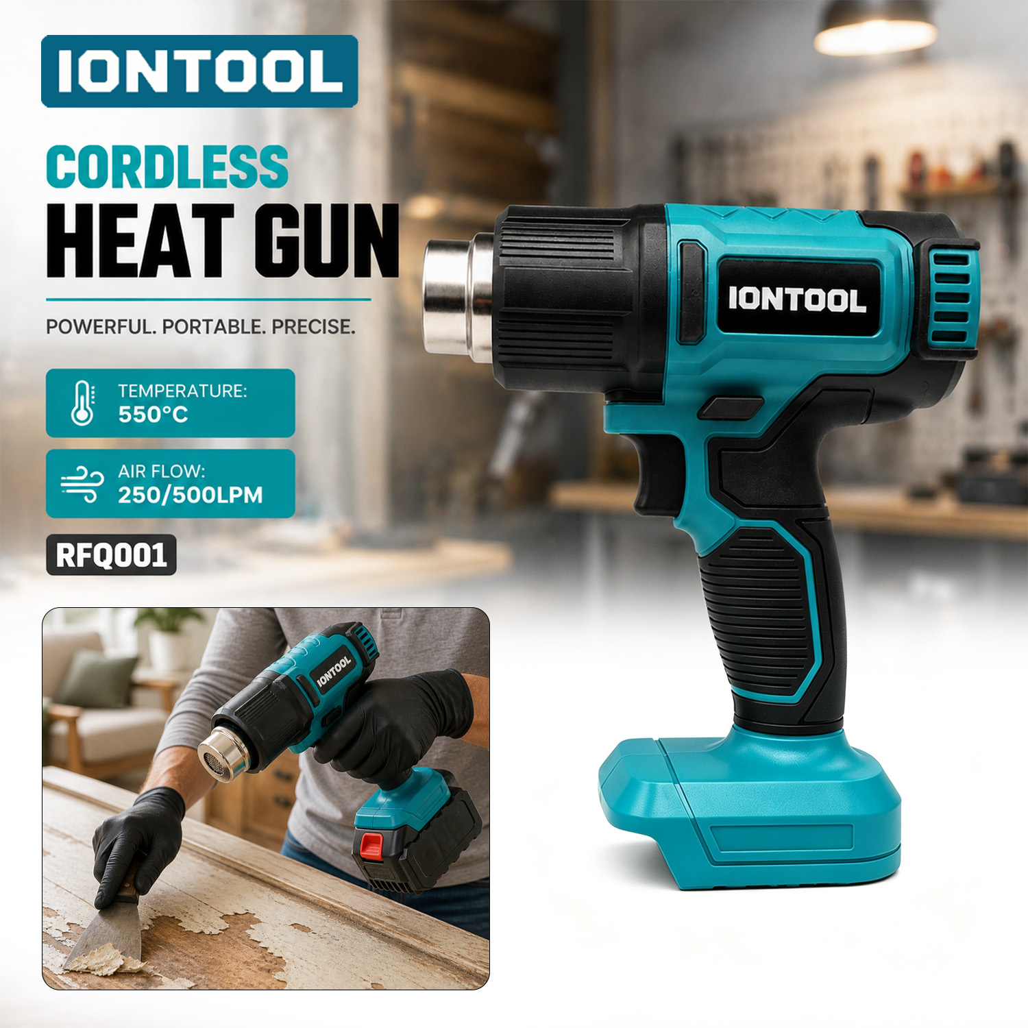Heat Gun Small - IONTOOL Taşınabilir Kablosuz Sıcak Hava Tabancası