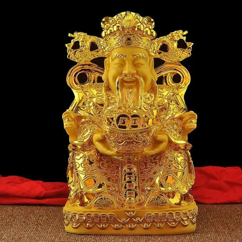 Resin Crafts - Feng Shui Altın Zenginlik Tanrısı Şanslı
