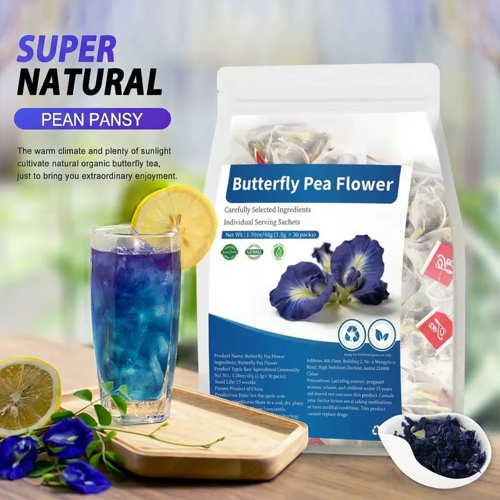 Dried Flower Bulk - Organik Kelebek Bezelye Çiçeği Üçgen Çay